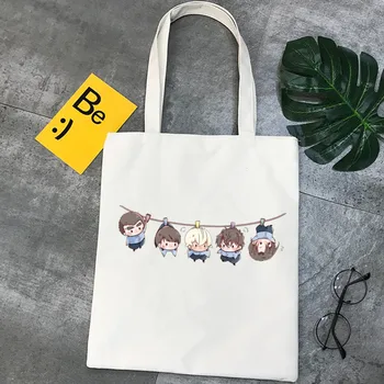 Женские сумки для покупок Detective Conan с милыми мультфильмами Kawaii, Эко-сумка для покупок, модная сумка с забавным принтом, холщовая сумка-тоут