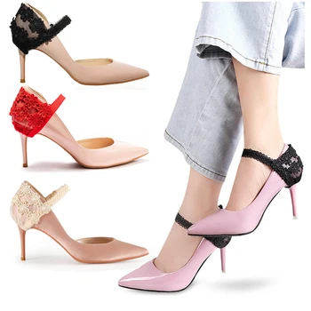Женские шнурки для обуви на высоком каблуке с защитой от падения, эластичные шнурки для удержания свободной обуви, Регулируемые противоскользящие ремешки для обуви. 0