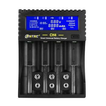 Зарядное устройство HTRC CH4 Li-ion Li-fe Ni-MH Ni-CD Smart Fast Charger для 18650 26650 6F22 9V AA AAA 16340 14500 Зарядное Устройство