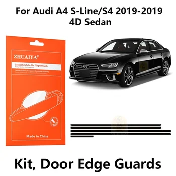 Защита Кромки Двери ZHUAIYA Дверная Ручка Чашка Защитная Пленка Для Краски TPU PPF Для Audi A4 SLine/S4 2019-2019 4D Седан автомобильные аксессуары