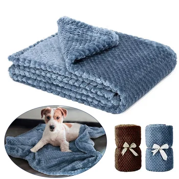Зимнее одеяло для домашних животных, Мягкая Пушистая теплая простыня для собак, Спальный коврик, Дышащее одеяло для кошек, Однотонное одеяло для кошек и собак, Удобное одеяло для сна.