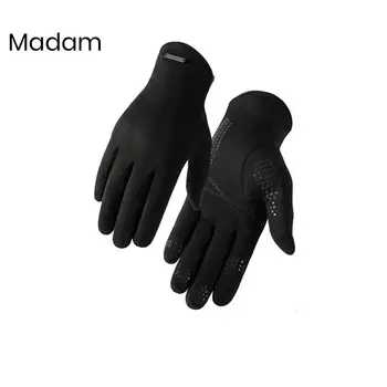 Зимние теплые перчатки, зимние велосипедные перчатки с толстым плюшевым сенсорным экраном, противоскользящий дизайн для унисекс, теплые ветрозащитные аксессуары