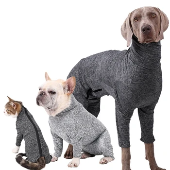 Зимняя одежда для домашних собак Толстовка для собак Теплая Фланелевая пижама для собак Мягкая одежда для собак среднего размера Комбинезоны для лабрадоров Одежда