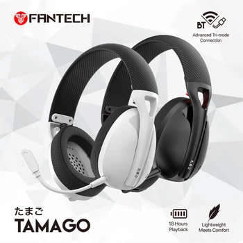 Игровые наушники FANTECH WHG01 TAMAGO, проводная и беспроводная Bluetooth-гарнитура, наушники объемного звучания 7.1 с микрофоном для ПК PS5 0