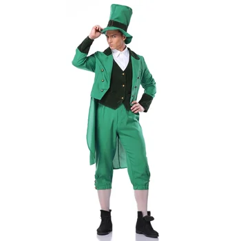 Ирландский Гоблин, Ирландская семейная группа, идея детского костюма Лепрекона, наряд эльфа в День Святого Патрика, дешевые маскарадные костюмы для мужчин и детей 0