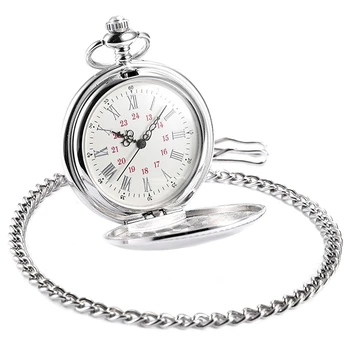 Карманные часы, металлический ремешок, серебро 0