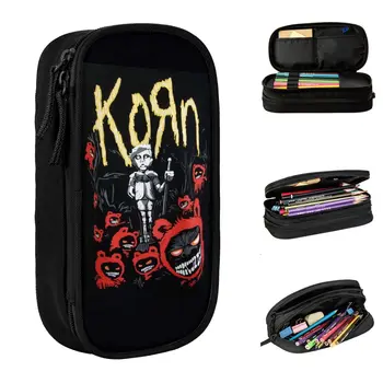 Классические пеналы Korn Music Rock, пеналы для карандашей, держатель ручки для студентов, большая сумка для хранения, школьные принадлежности, подарки, канцелярские принадлежности 0