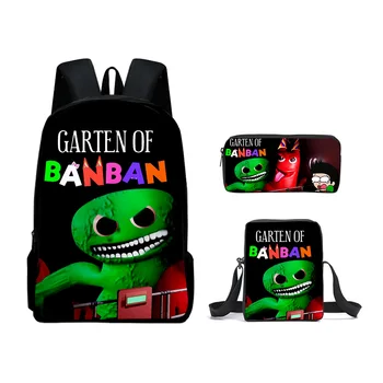 Классический Креативный сад Banban с 3D Принтом, 3 шт./компл., Школьные сумки для учеников, Рюкзак для ноутбука, Наклонная сумка через плечо, Пенал