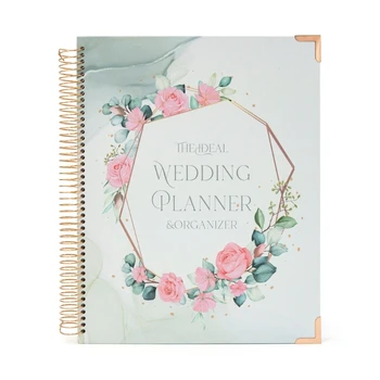 Книга для планирования свадеб в твердом переплете, упрощающая планирование обратного отсчета, прямая поставка 0