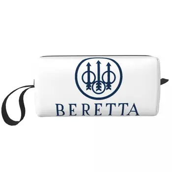 Косметичка с логотипом Beretta Gun Женская Косметичка Kawaii большой емкости для макияжа, Косметички для хранения туалетных принадлежностей