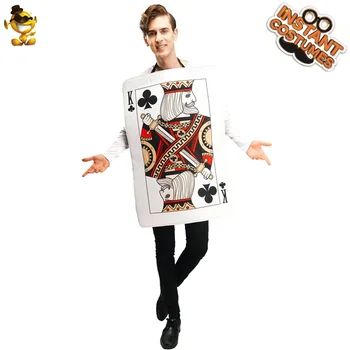 Костюм короля сердец для мужчин, косплей, карнавальные карты, костюм для игры в покер, забавное вечернее платье для взрослых, король Хэллоуина 0