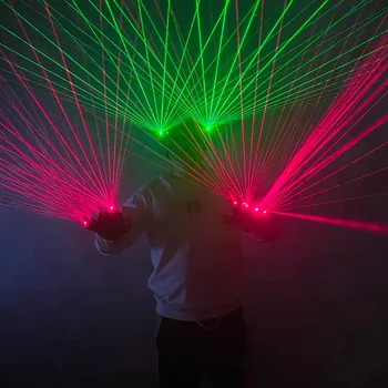 Красные лазерные перчатки, бар, ночной клуб, сценическое шоу, лазерный реквизит для вечеринки, светодиодный робот, лазерный многолучевой, зеленые лазерные очки, принадлежности для перчаток