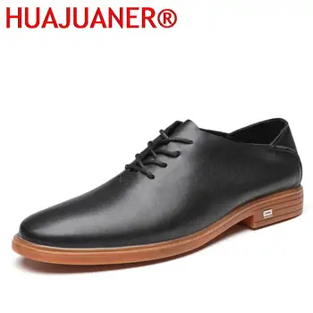 Мужские оксфордские туфли для мужчин, весна-осень, нескользящая деловая офисная обувь для свадебного платья, Мужская удобная джентльменская черная обувь