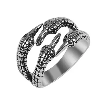 Мужское кольцо винтажного серебристого цвета в стиле Орлиный коготь в стиле хип-хоп рок, модные украшения для мужчин TJ-193