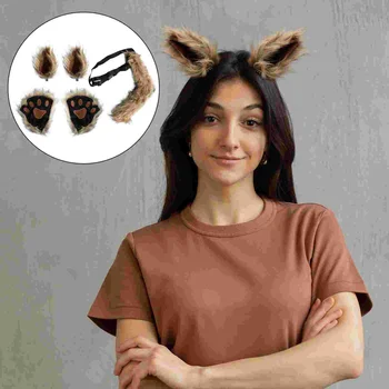 Набор аксессуаров для кошачьих царапин от Bebidas Presión Ears Tail для косплея из практичной шерстяной ткани (имитация кролика-лисы)
