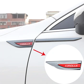 Наклейки с металлическим логотипом автомобиля на крыло персонализированные декоративные боковые маркеры для Toyota Harrier Corolla Avensis Rav4 Noah Accessories 0