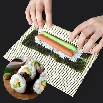 Новейший кухонный инструмент для суши, бамбуковый коврик для раскатки, инструменты для приготовления риса онигири, бамбуковый коврик для суши, Японские станки для суши 2023 г.