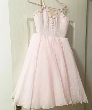 Новое профессиональное балетное платье для взрослых и детей, длинное платье для танцев в стиле помпадур в розовом саду, платье для соревнований на заказ