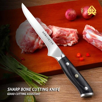 Нож для удаления костей XTL, острый нож высокой твердости для забоя свиней, крупного рогатого скота и овец, коммерческий выскабливающий нож 0