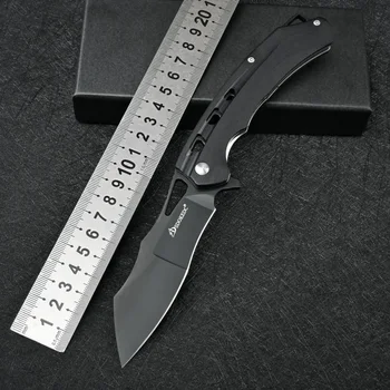 Нож со складным лезвием из стали высокой твердости D2, военный Карманный Портативный Нож для самообороны, Фруктовый Тактический Охотничий нож для кемпинга на открытом воздухе