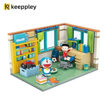 Оригинальные строительные блоки keeppley Doraemon Модель комнаты Nobita сделай САМ персонаж аниме детские игрушки креативный подарок мальчику на день рождения 0