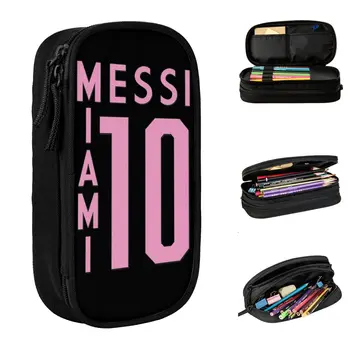 Пенал Messis 10 Football Argentina, Сумка для ручек, студенческая Сумка Большой емкости, школьные Косметические Пеналы для карандашей