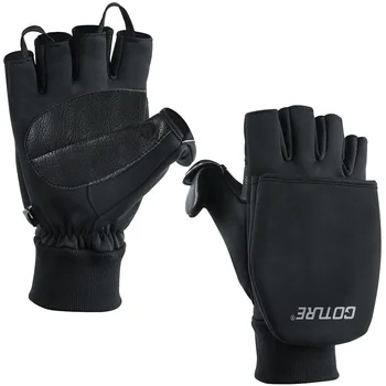 Перчатки для зимней рыбалки Goture, S-XL, ветрозащитные, водонепроницаемые, сохраняющие тепло перчатки Filp, перчатки для катания на лыжах и велосипеде на открытом воздухе, перчатки для езды на велосипеде для мужчин и женщин 0