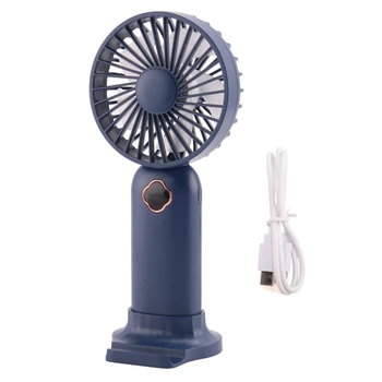 Портативный ручной вентилятор, USB Мини-вентилятор, перезаряжаемый цифровой дисплей, ленивый вентилятор-охладитель воздуха для домашнего офиса на открытом воздухе