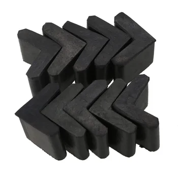 Резиновые Г-образные угловые железные накладки для ног, 10 шт., черный