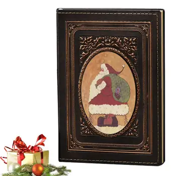 Рождественский блокнот Санта-Клауса в винтажном стиле, композиционный блокнот из искусственной кожи формата А5, блокнот с Рождеством Христовым для студентов