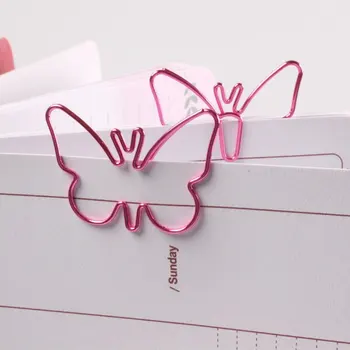 Розовый зажим с бабочкой, канцелярские принадлежности, Школьные принадлежности в подарок