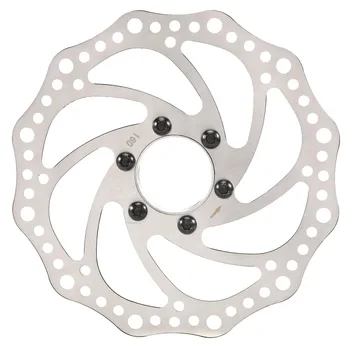 Ротор тормозного диска велосипеда 160 мм Аксессуары для дисковых тормозов шоссейных велосипедов из нержавеющей стали с диагональным отверстием на фланце 48 мм