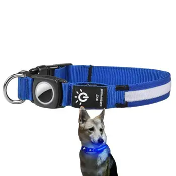 Светодиодный светящийся ошейник, USB Перезаряжаемая домашняя собака, Светящаяся вспышка для ожерелья с воздушной биркой, Средства ночной безопасности для выгула собак на открытом воздухе 0