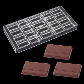 Сделай сам 3D пищевой поликарбонат Форма для шоколадных батончиков форма для выпечки ПК Форма для шоколада Лоток для желе Инструмент для выпечки кондитерских изделий 0