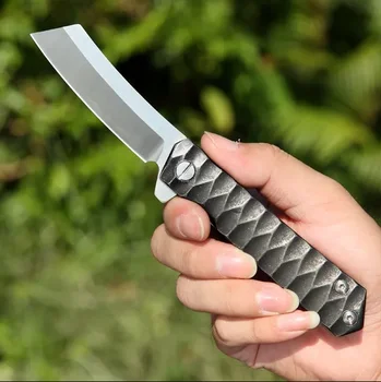 Складной карманный нож с лезвием D2 Tanto с тактической ручкой из нержавеющей стали Ножи для выживания на открытом воздухе Кемпинг Охота EDC Инструменты 0