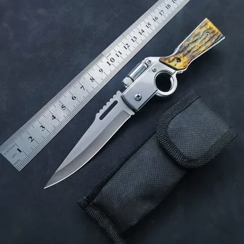 Складной нож из стали для самообороны модели AK для кемпинга высокой твердости, портативные военные тактические ножи из стали для выживания для мужчин 0