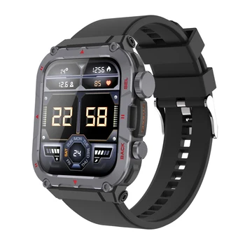 Смарт-часы GFORDT 2,01 дюймов Bluetooth Вызов Управление музыкой Спорт Реальный Пульсометр Кислорода в крови Smartwatch Для мужчин и женщин
