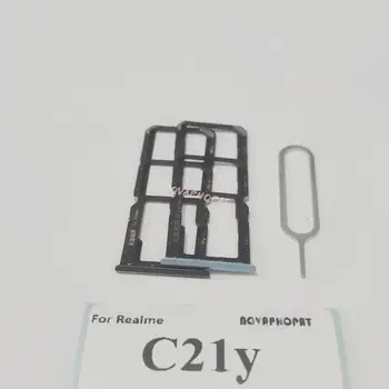 Совершенно новый лоток для SIM-карт Realme C21y, слот для SIM-карты, адаптер, считывающий Pin-код 0