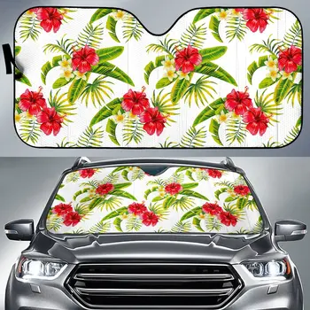Солнцезащитный козырек для автомобиля с тропическим рисунком Aloha Hibiscus 0