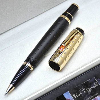 Специальное издание Bohemie Black & Gold Rollerball Pen MB 4810 С позолоченным Наконечником, Офисные Перьевые Ручки Для Письма С Драгоценным Камнем MT1094088