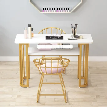 Столики для маникюра в скандинавском стиле с имитацией ногтей, Маникюр с рисунком Знаменитостей, Современный столик для маникюра, стул из Кованого железа, мебель для коммерческих целей 0