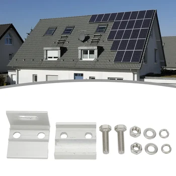 Струбцины для крыши Фотоэлектрический солнечный модуль Наружный Горизонтальный металлический стоячий струбцина Портативная стеллажная система Для обустройства дома Brandnew