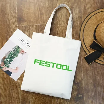 Сумка для Покупок с Логотипом Festool Eco Canvas Cotton Shopper Bolsas De Tela Bag Shoping Многоразового Использования Sacolas