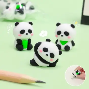 Сырный мишка, панда, фаст-фуд, ластик 3D-формы, Беспыльная, бесследная упаковка для совместного использования, мини-ластик, Высокоэластичный ластик для вытирания карандашей.