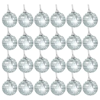 Украшения в виде диско-шаров Серебряные зеркальные шары для украшения свадебной вечеринки 0