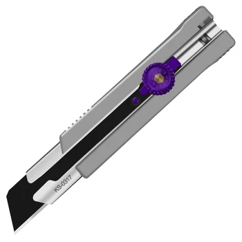 Универсальный нож с лезвием SK5 Выдвижной Острый срез Из сверхпрочной стали Шириной 25 мм для резки бумаги Художественный нож для электрика