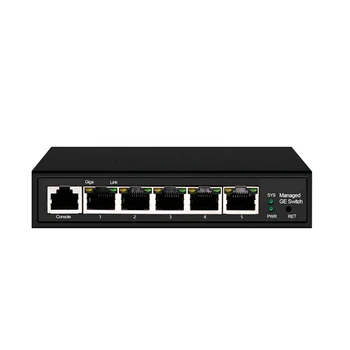 Управляемый коммутатор L2 10/100/1000 М 5-портовый смарт-коммутатор Gigabit, SMNP QoS SSH Telnet