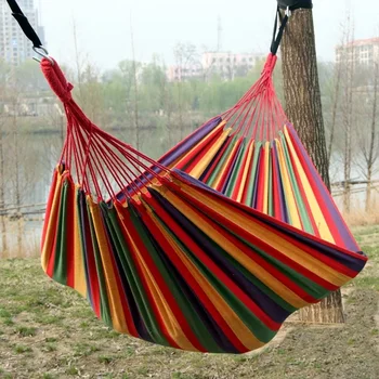 Утолщенный гамак из парашютной ткани для отдыха на природе для одного или двух человек, путешествующих на качелях