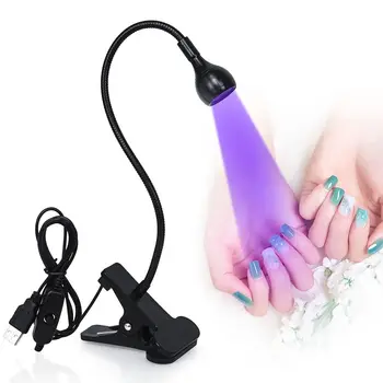 УФ-лампа с зажимом для дизайна ногтей, настольная лампа, сушилка для ногтей, лампа для отверждения УФ-геля, светодиодные лампы для отверждения ультрафиолета