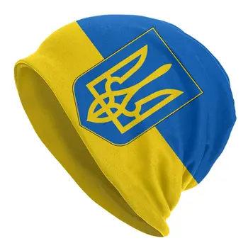 Флаг Украины, Тюбетейки, Шапочки, Кепки, Хип-Хоп, Зимняя Теплая Мужская Женская Вязаная Шапка, Унисекс, Взрослые Патриотические Шляпы-Капоты 0